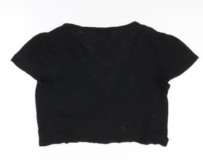 Womens UK Size M Wallis Black Wrap Jumper
