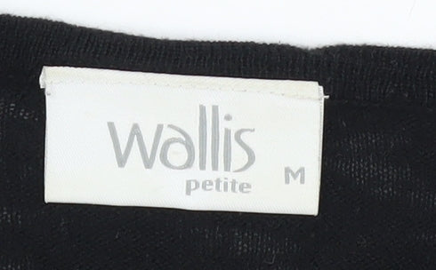 Womens UK Size M Wallis Black Wrap Jumper