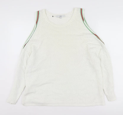 Womens UK Size 16 NEXT White Pullover Jumper