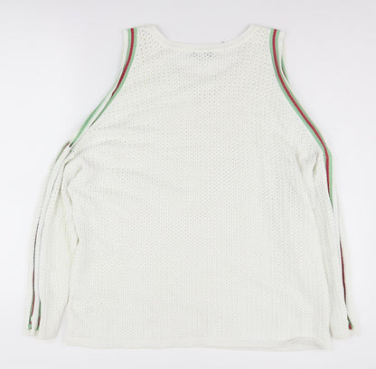 Womens UK Size 16 NEXT White Pullover Jumper