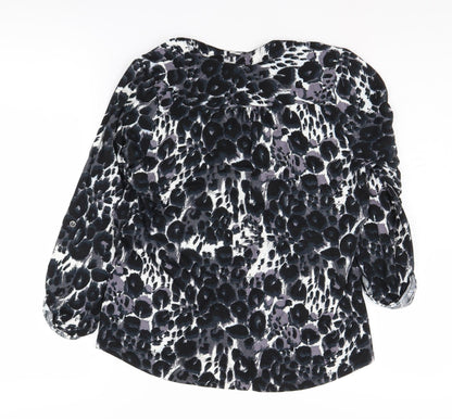 BHS Women's Black Animal Print Blouse Size 16