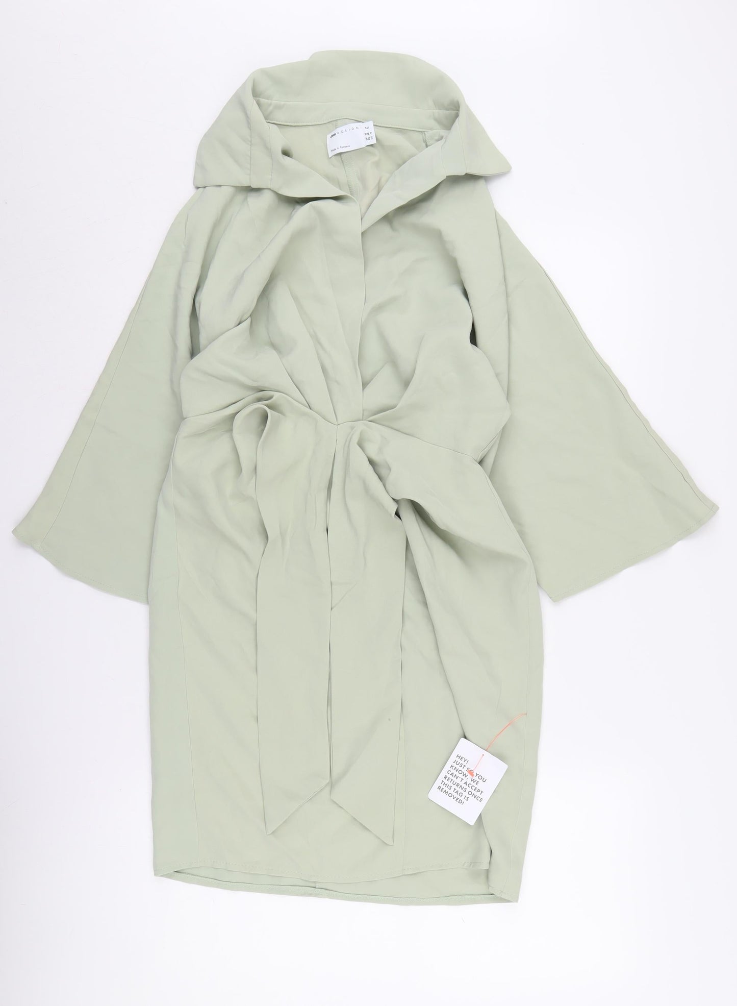 ASOS DESIGN Green Tall Women's Collared Dress Size 10