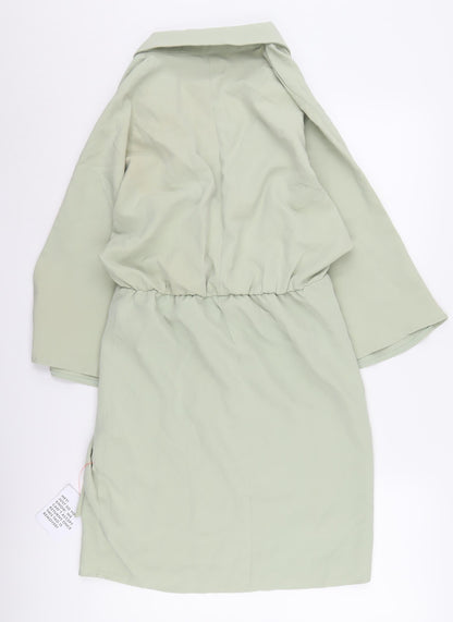 ASOS DESIGN Green Tall Women's Collared Dress Size 10