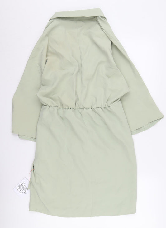 ASOS DESIGN Green Tall Women's Collared Dress Size 10