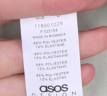 ASOS DESIGN Green Tall Women's Collared Dress Size 10