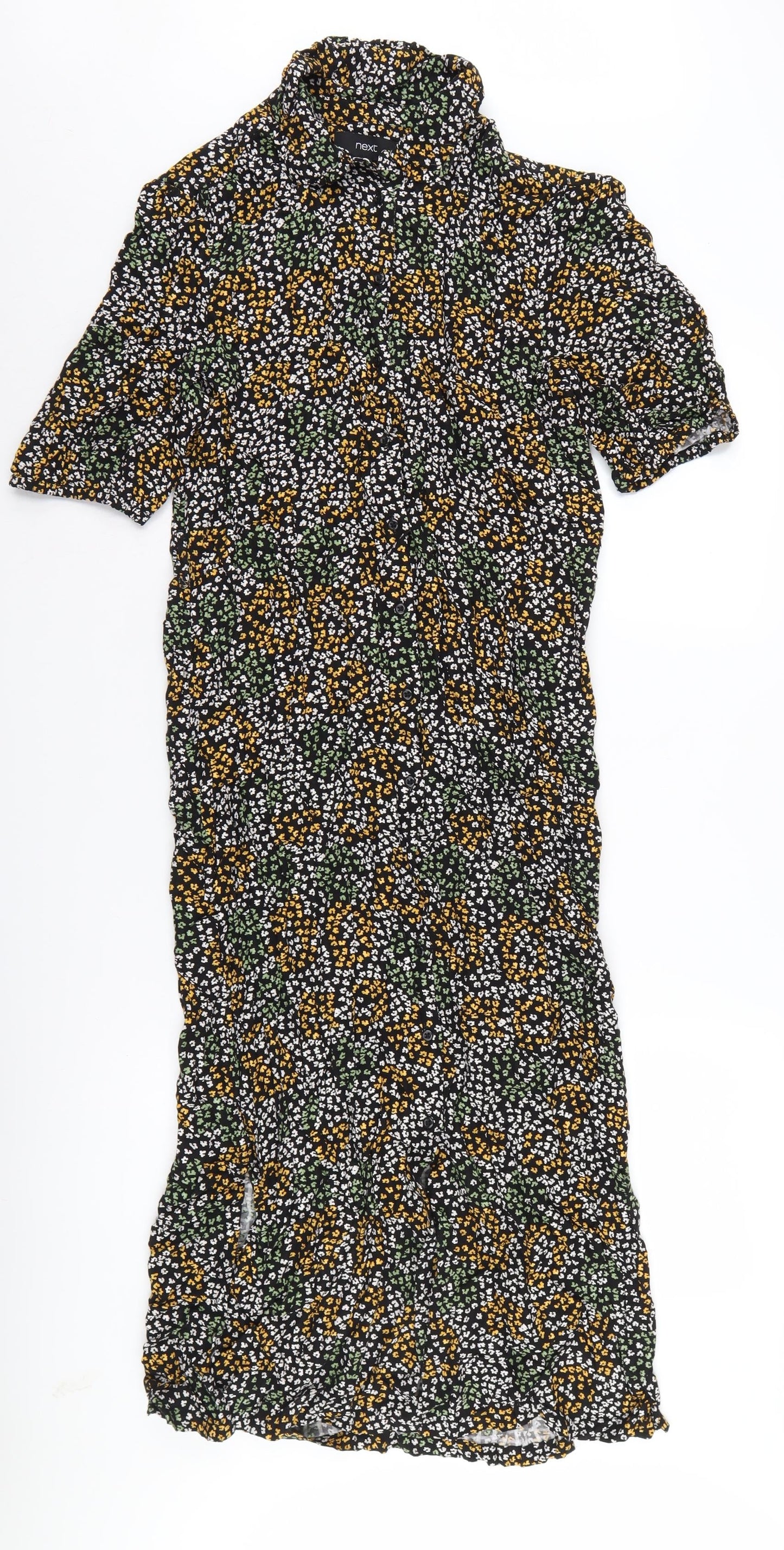 Next Women's Multicoloured Floral Midi Dress Size 12