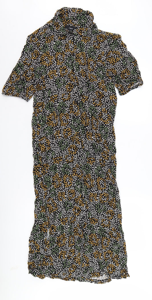 Next Women's Multicoloured Floral Midi Dress Size 12