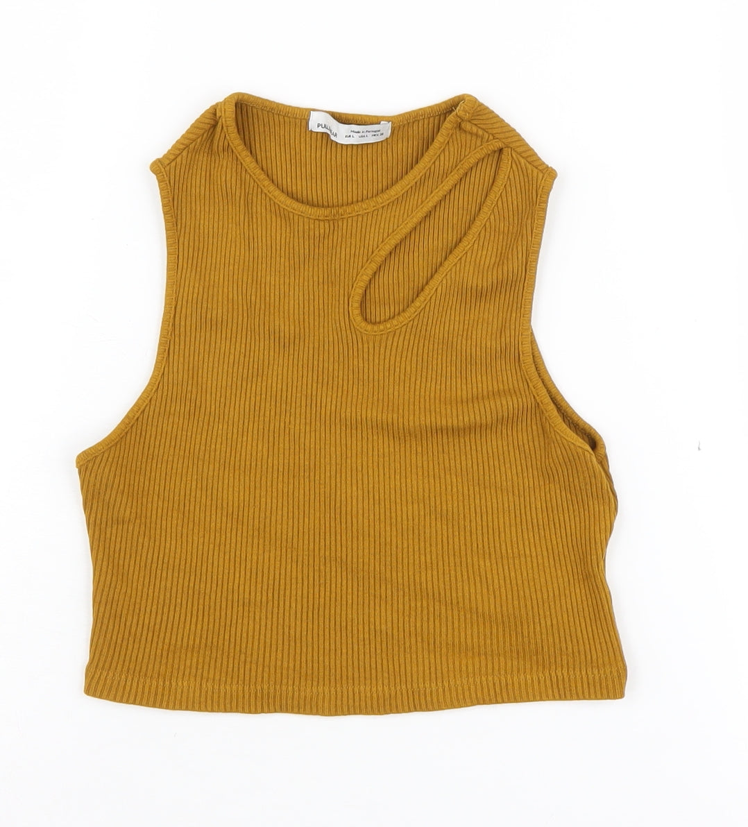 Womens UK Size L Pull & Bear Brown Cropped Tank