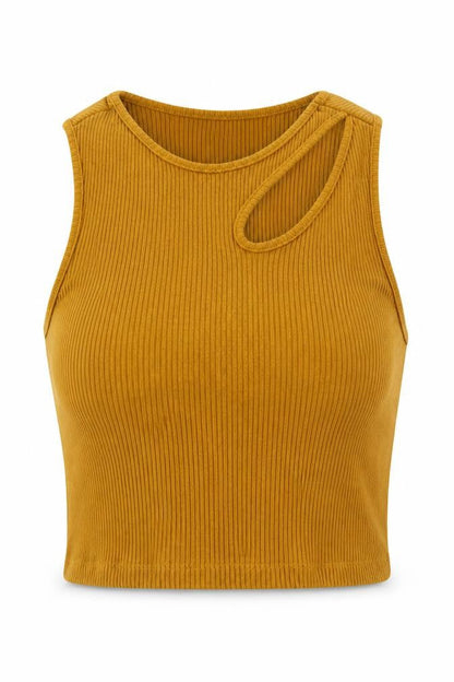 Womens UK Size L Pull & Bear Brown Cropped Tank