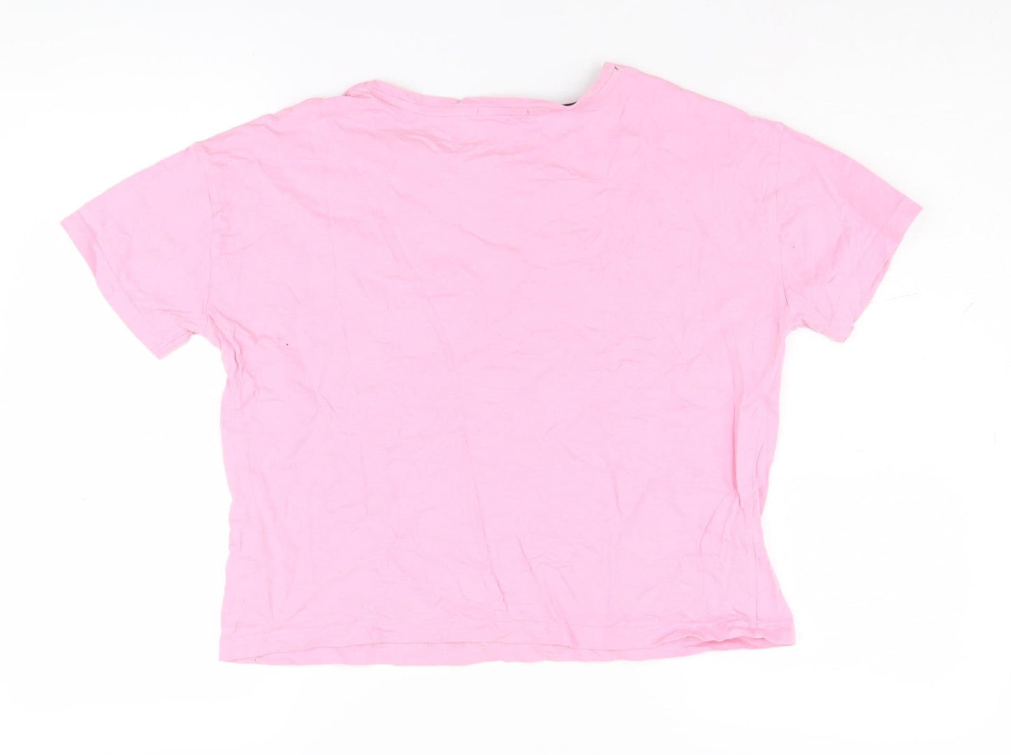 Womens UK Size S New Look Pink Basic T-Shirt