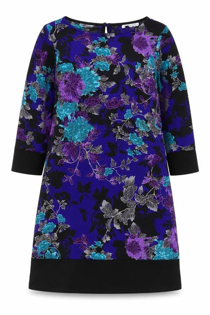 New Look Women's Multicoloured Floral Shift Dress Size 10