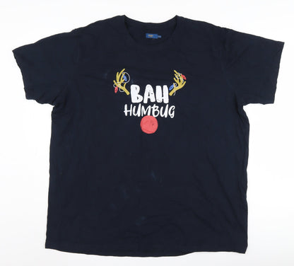 Mens UK Size 2XL Cotton Traders Blue  T-Shirt