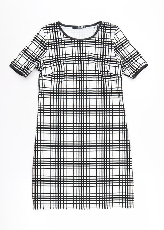 Quiz Women's Black & White Check Shift Dress