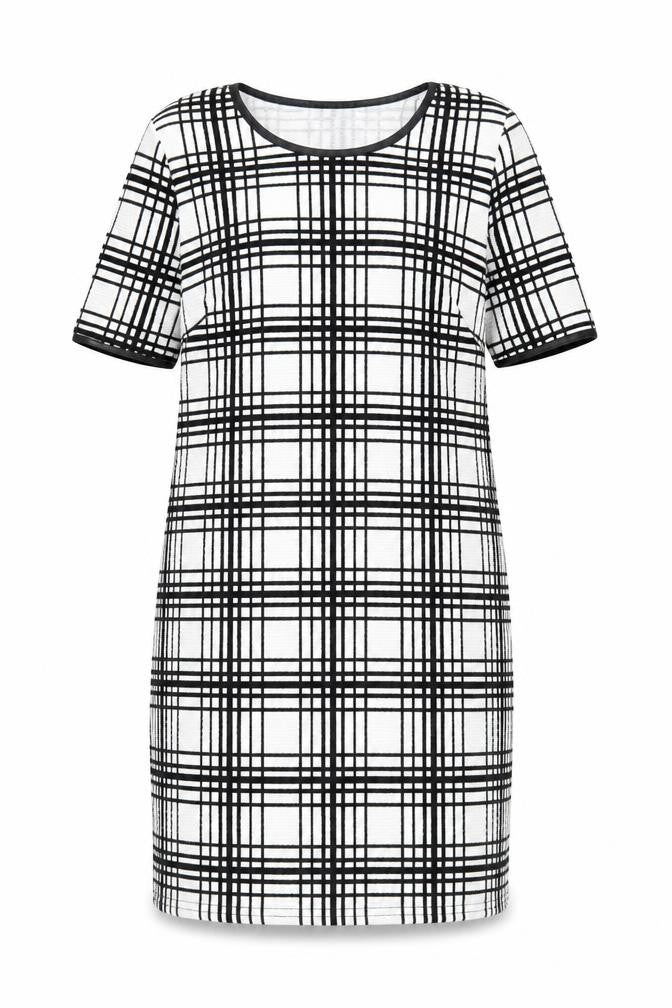 Quiz Women's Black & White Check Shift Dress