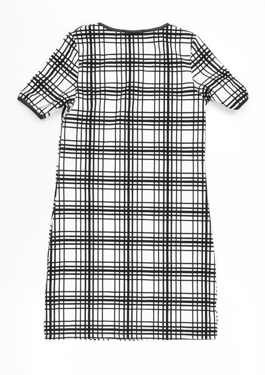 Quiz Women's Black & White Check Shift Dress
