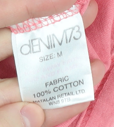 Denim 73 Pink Unisex T-Shirt, M, City Print, Cotton
