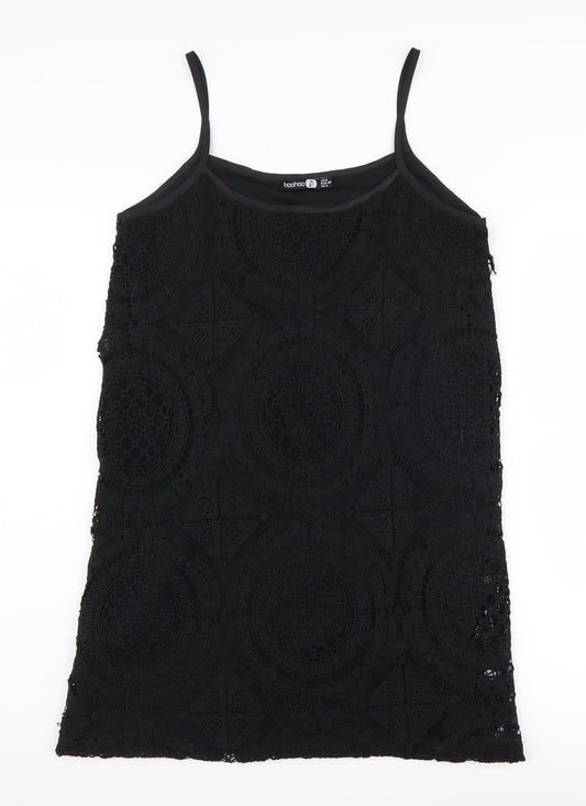 Boohoo Women's Black Size 8 Slip Dress