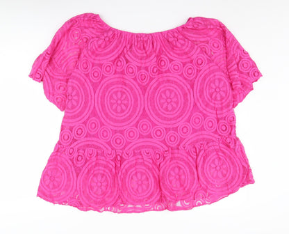 Womens UK Size One Size Mudflower Pink  Blouse