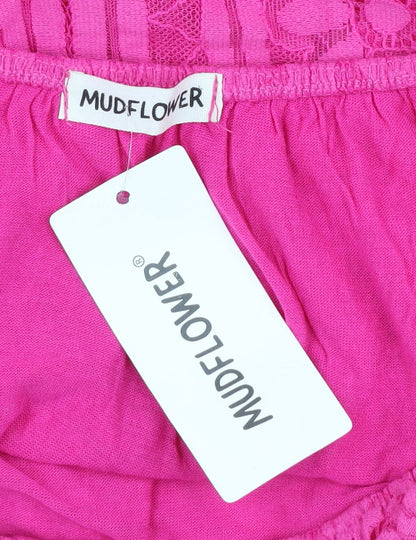 Womens UK Size One Size Mudflower Pink  Blouse