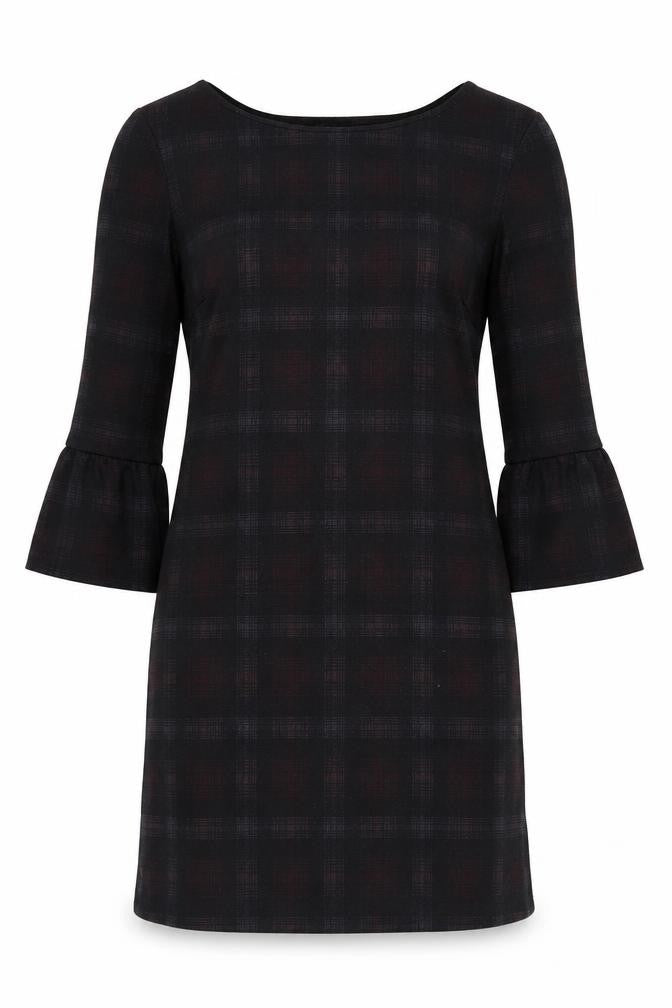 Dorothy Perkins Women's Black Plaid Sheath Dress Size 10