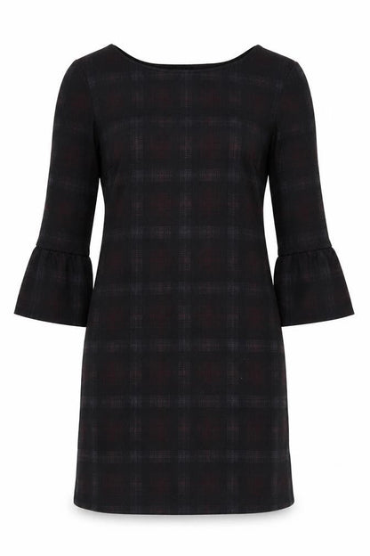 Dorothy Perkins Women's Black Plaid Sheath Dress Size 10