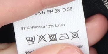 Warehouse Women Black Striped Jumpsuit Size 10