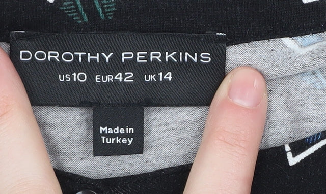 Dorothy Perkins Women's Black Shirt Dress UK 14