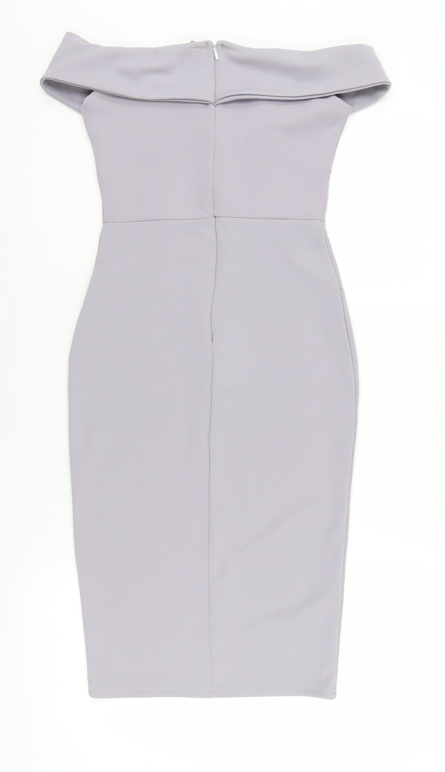 Missguided Women Off Shoulder Grey Pencil Dress UK 8