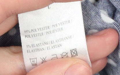 Blue Vanilla Women's Blue Polka Dot Tunic Blouse Size 20