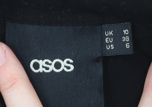 Womens UK Size 10 ASOS Black  Button-Up