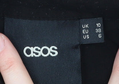 Womens UK Size 10 ASOS Black  Button-Up