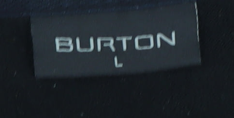 Burton Men's Black Acrylic V-Neck Pullover Jumper - L