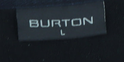 Burton Men's Black Acrylic V-Neck Pullover Jumper - L