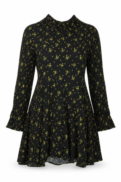 Warehouse Women's Black Floral Dress Size 8