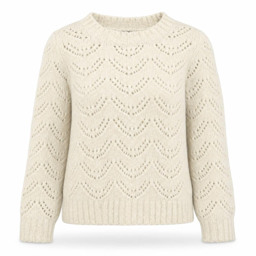 Womens UK Size XS Pieces Beige Pullover Jumper