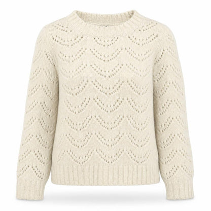 Womens UK Size XS Pieces Beige Pullover Jumper