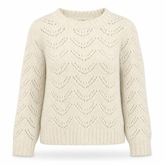 Womens UK Size XS Pieces Beige Pullover Jumper