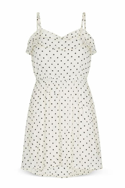 H&M Women's White Polka Dot Slip Dress Size 8