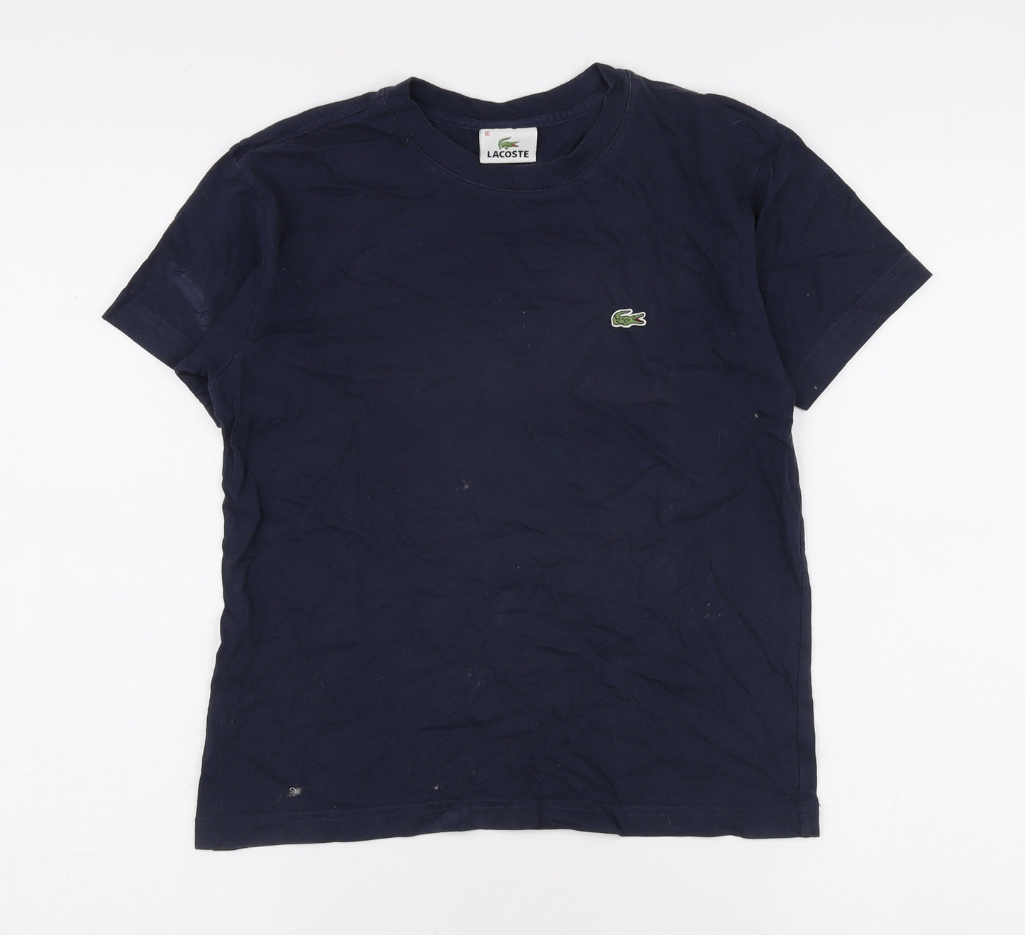 Unisex Adults UK Size 16 Lacoste Blue Basic T-Shirt