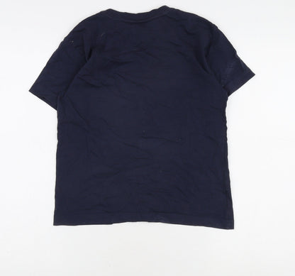 Unisex Adults UK Size 16 Lacoste Blue Basic T-Shirt