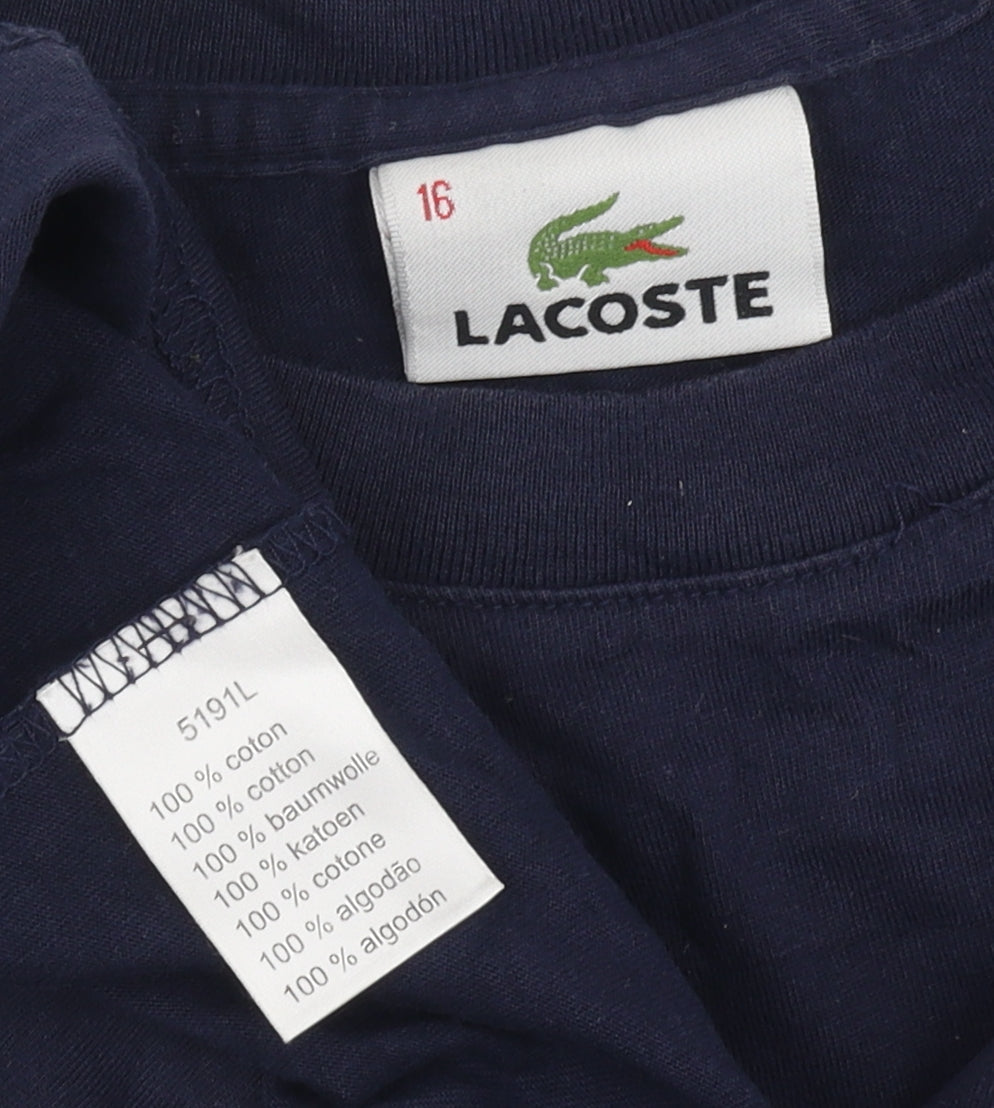 Unisex Adults UK Size 16 Lacoste Blue Basic T-Shirt
