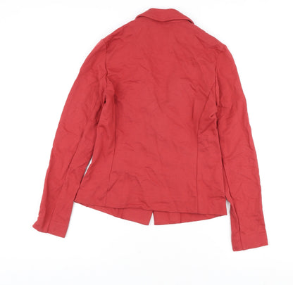 Womens UK Size XS Sandwich Red Basic Jacket