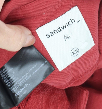 Womens UK Size XS Sandwich Red Basic Jacket