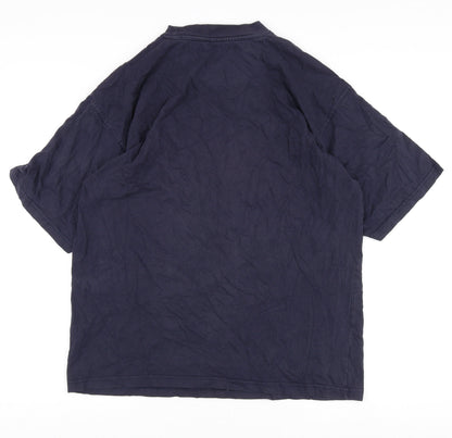Diadora Men's Blue Crew Neck L T-Shirt