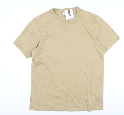 Topman Men's Beige Crew Neck S T-Shirt
