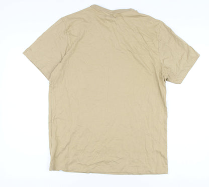 Topman Men's Beige Crew Neck S T-Shirt