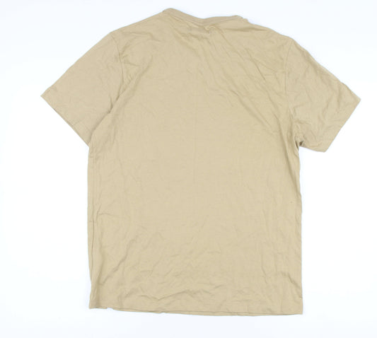 Topman Men's Beige Crew Neck S T-Shirt