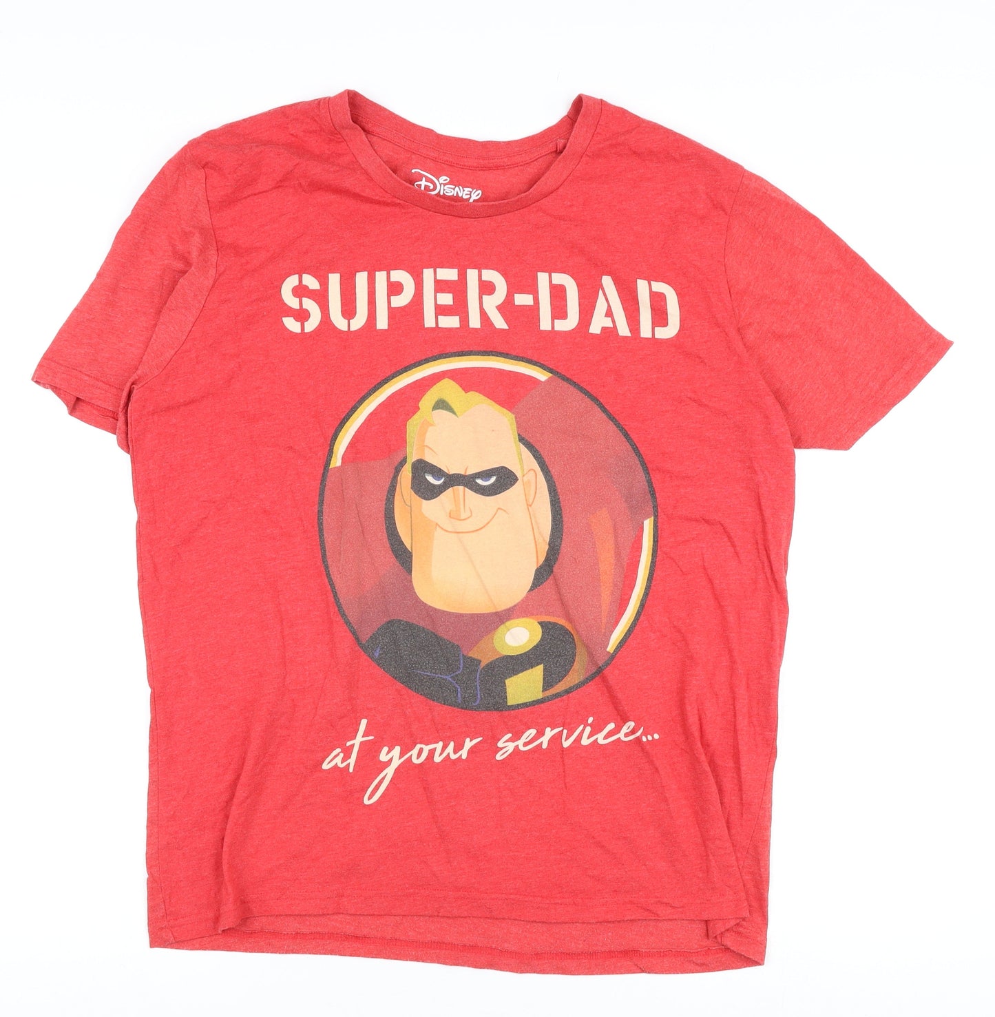 Mens UK Size L Disney Red  T-Shirt