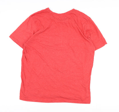 Mens UK Size L Disney Red  T-Shirt