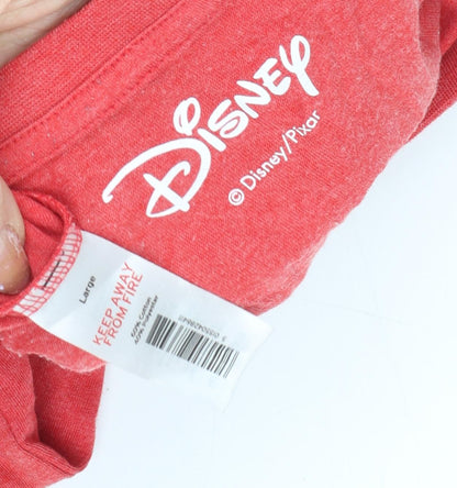 Mens UK Size L Disney Red  T-Shirt